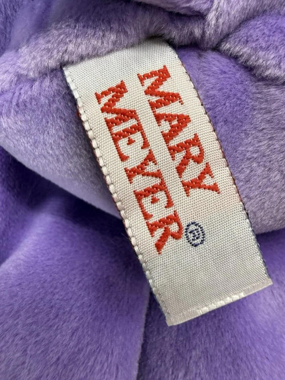 Vintage Rare Mary Meyer Heartstrings Stuffed Zipper Purple Dog Plush With Tags
